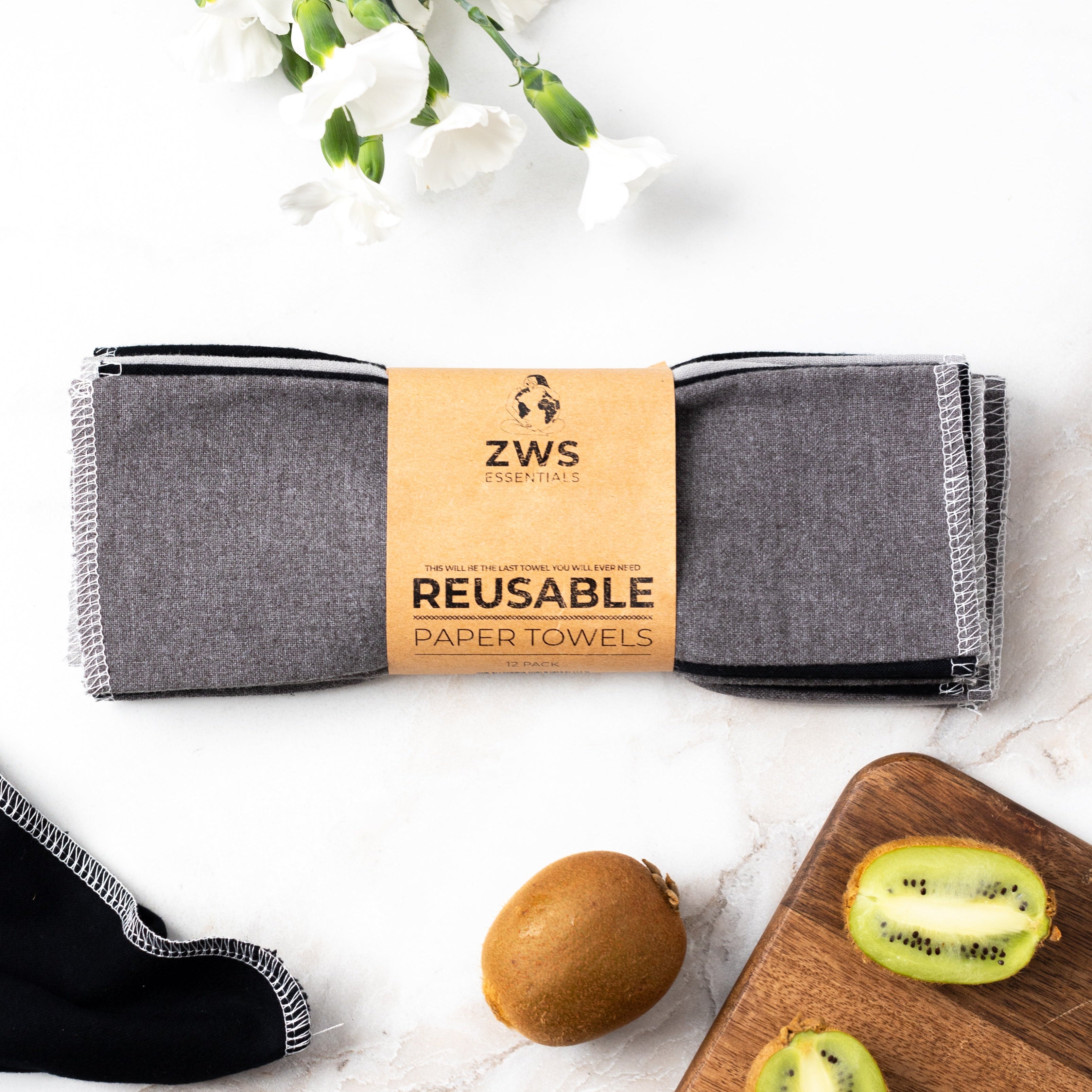 Reusable Paper Towels - 100% Organic Cotton