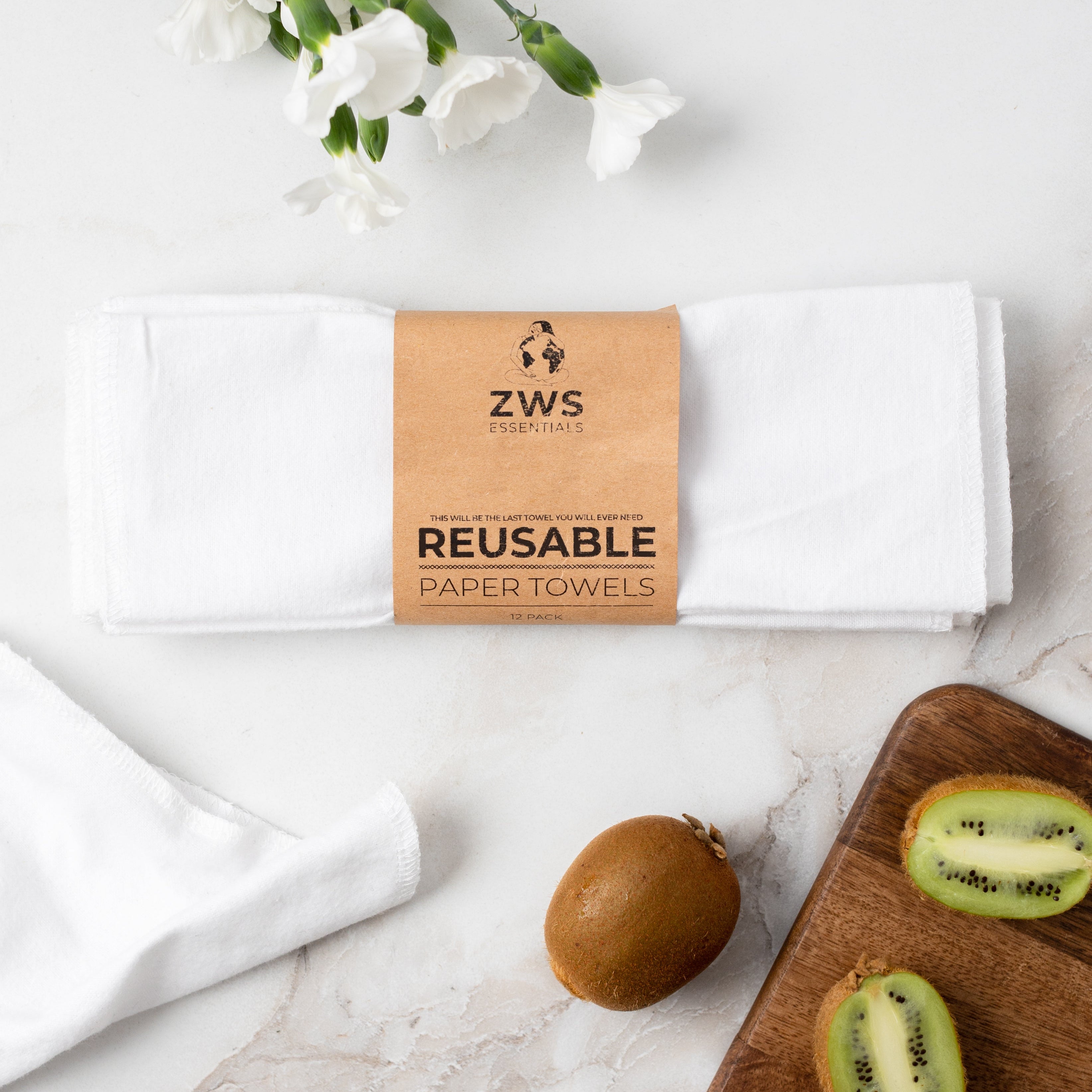 Reusable Paper Towels - 100% Organic Cotton