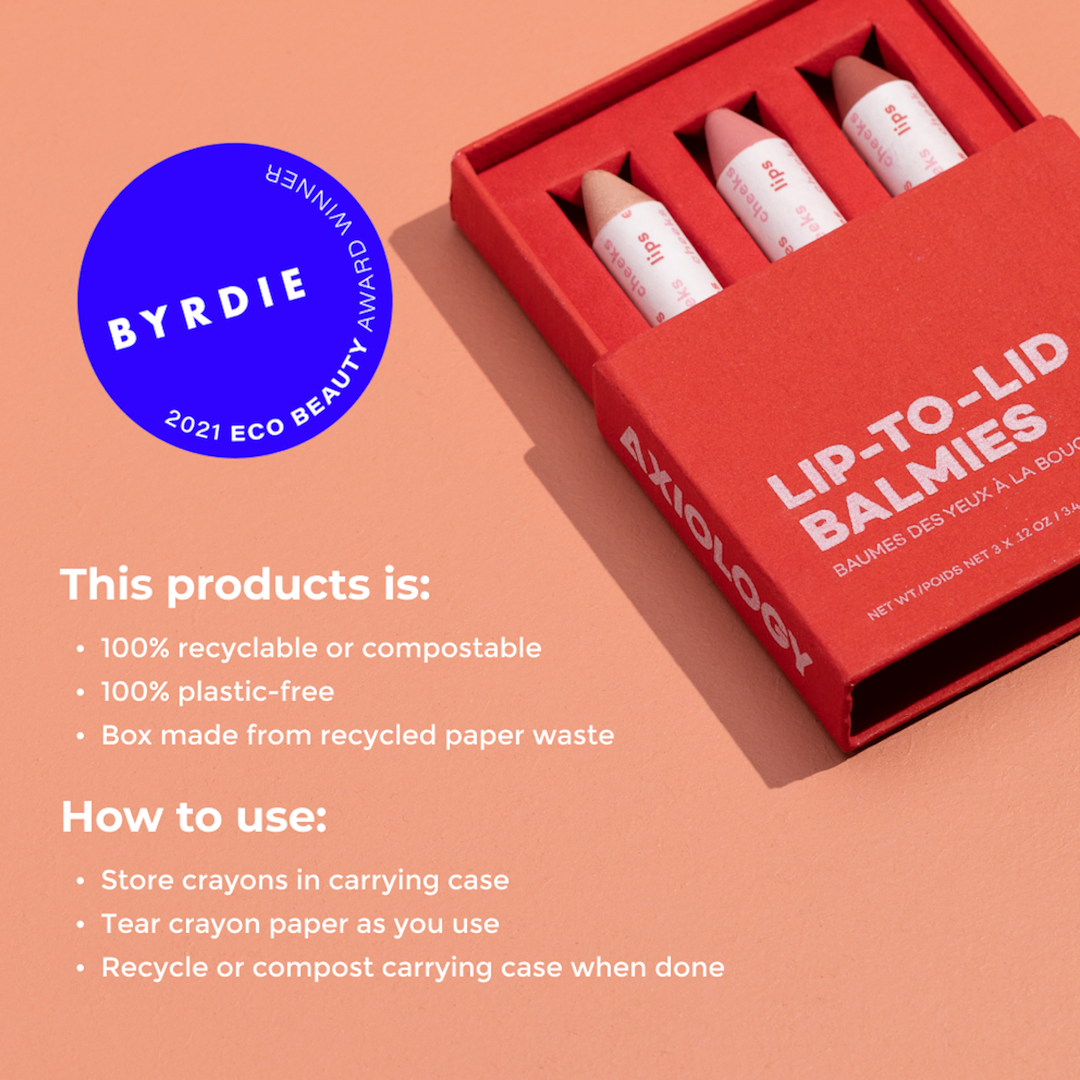 Balmie Vegan 3-in-1 Balmie Trio - Multi-Use, Plastic-Free, Matte Finish