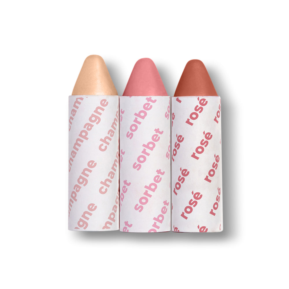 Balmie Vegan 3-in-1 Balmie Trio - Multi-Use, Plastic-Free, Matte Finish