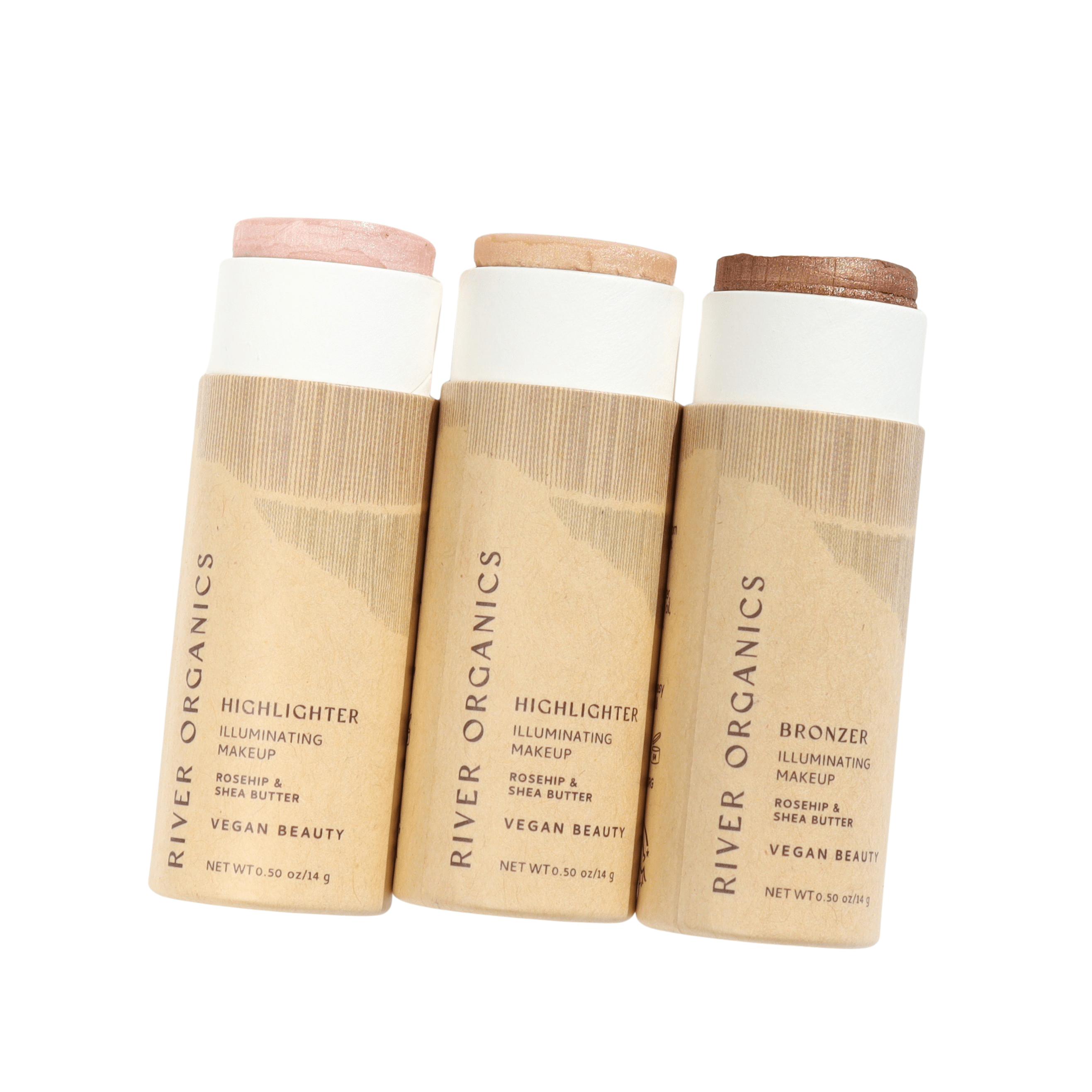 Organic Highlighter and Bronzer Set of 2 or 3 – Natural, Radiant Glow