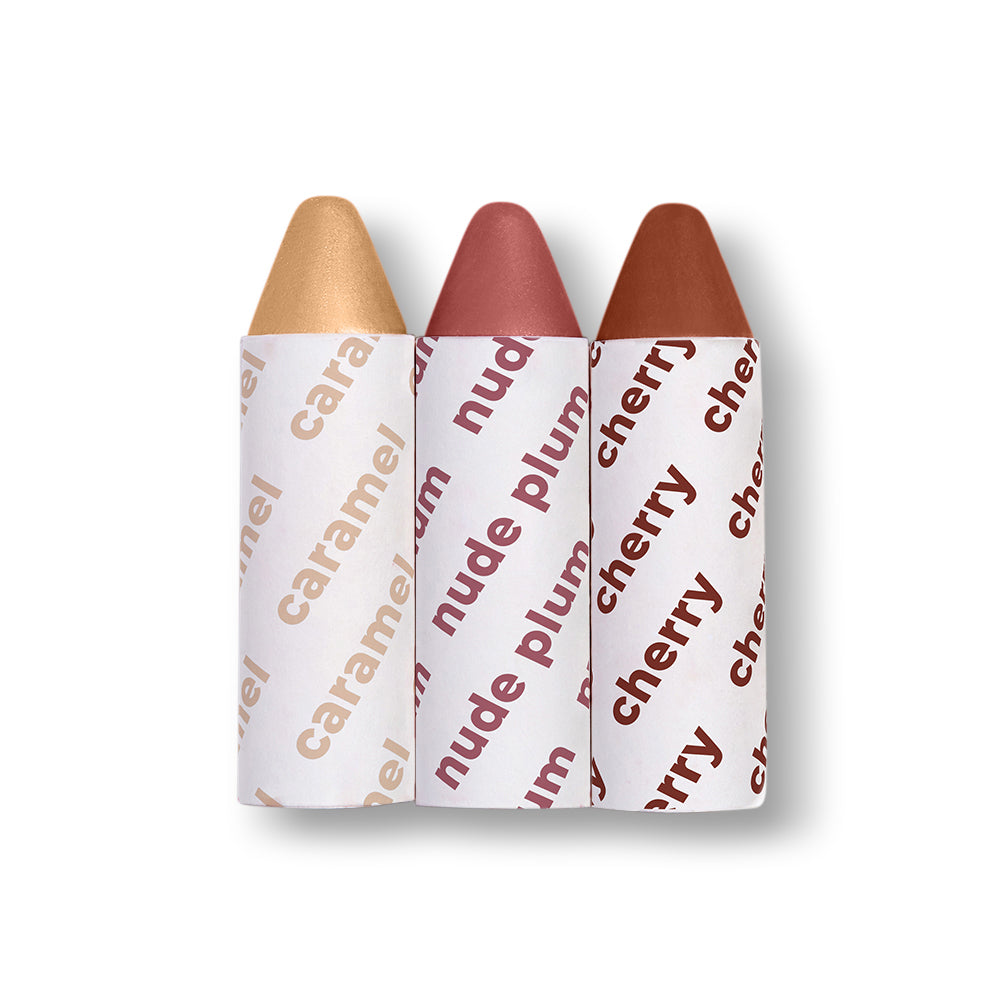 Balmie Vegan 3-in-1 Balmie Trio - Multi-Use, Plastic-Free, Matte Finish
