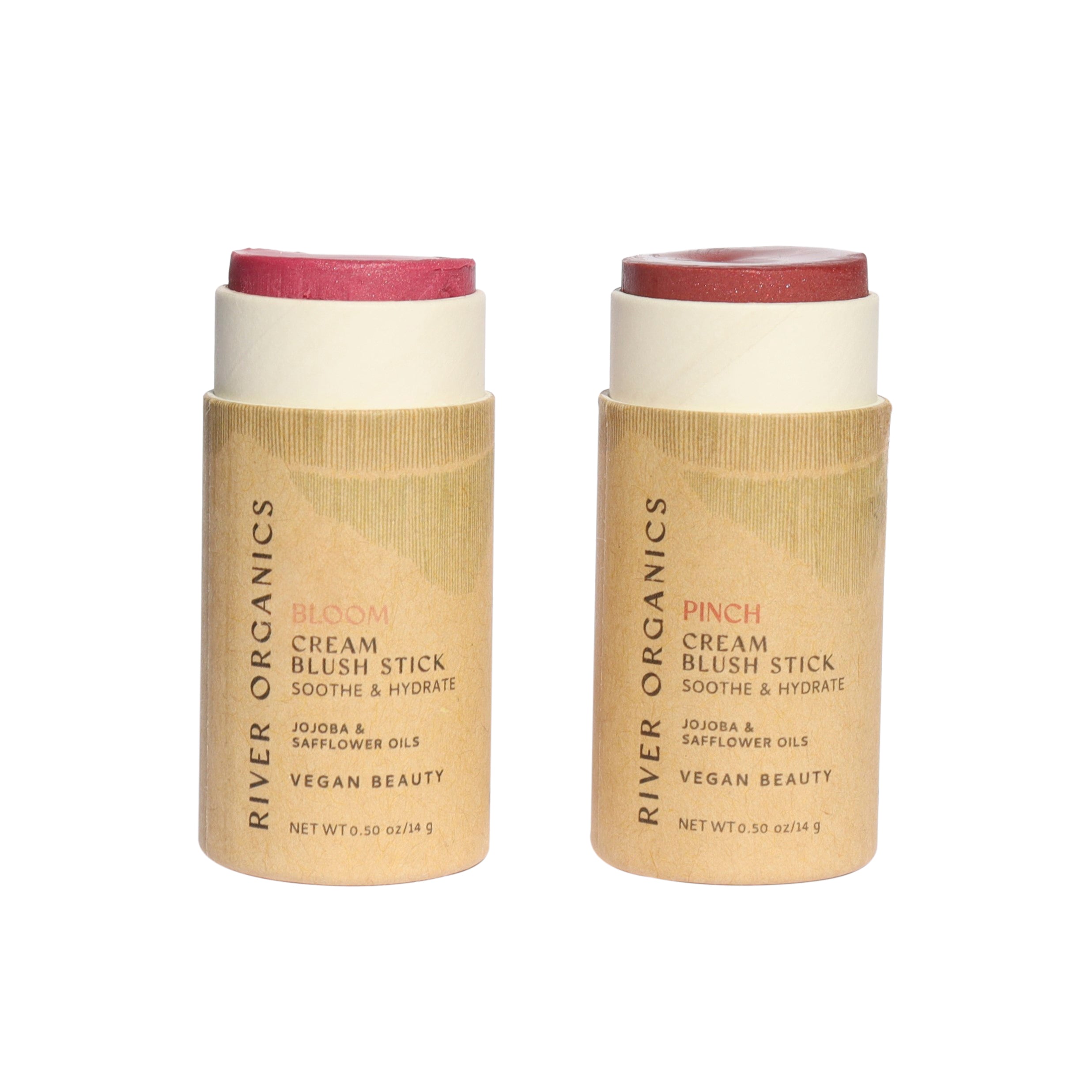 Organic Cream Blush Set of 2 | Multi-Use Color Sticks
