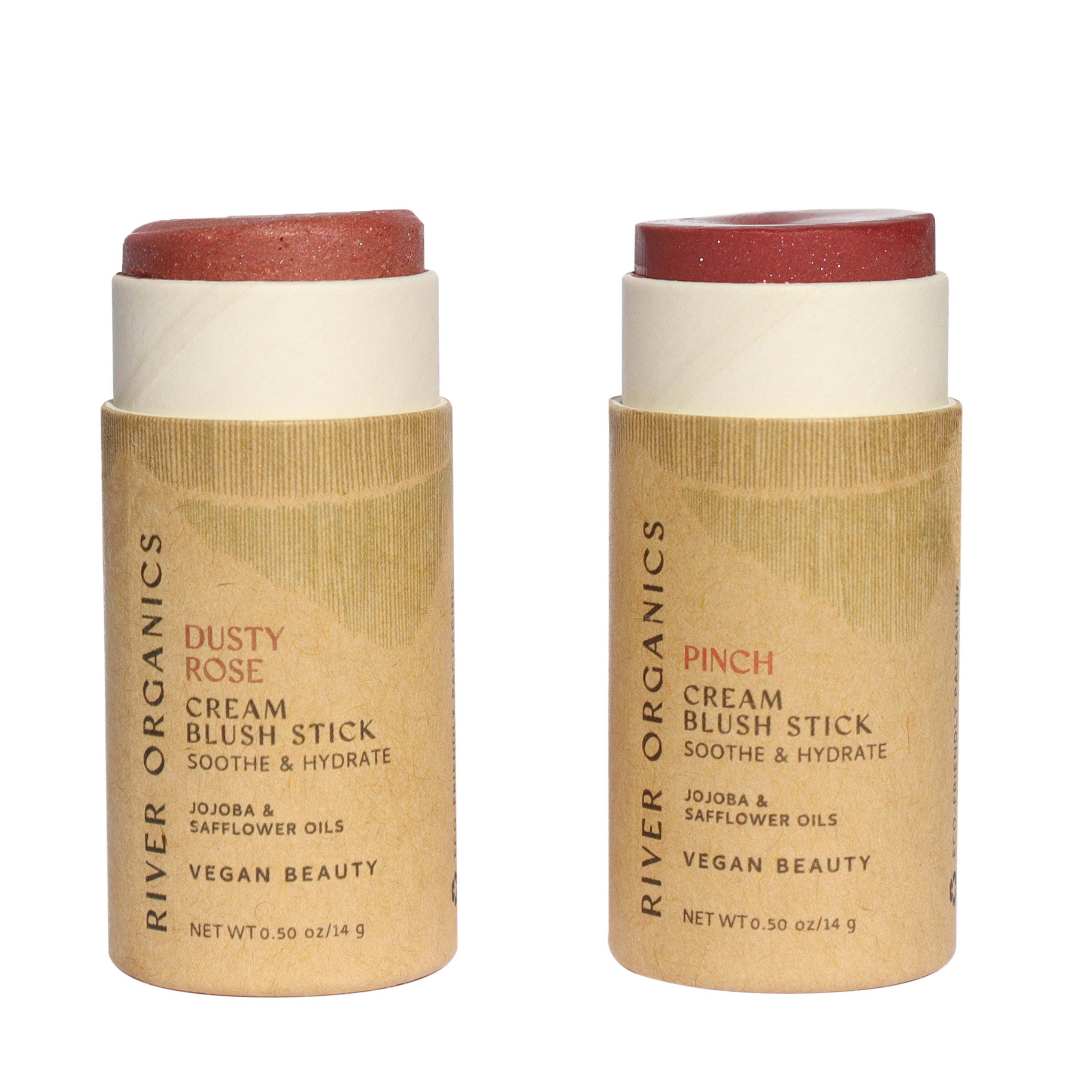 Organic Cream Blush Set of 2 | Multi-Use Color Sticks
