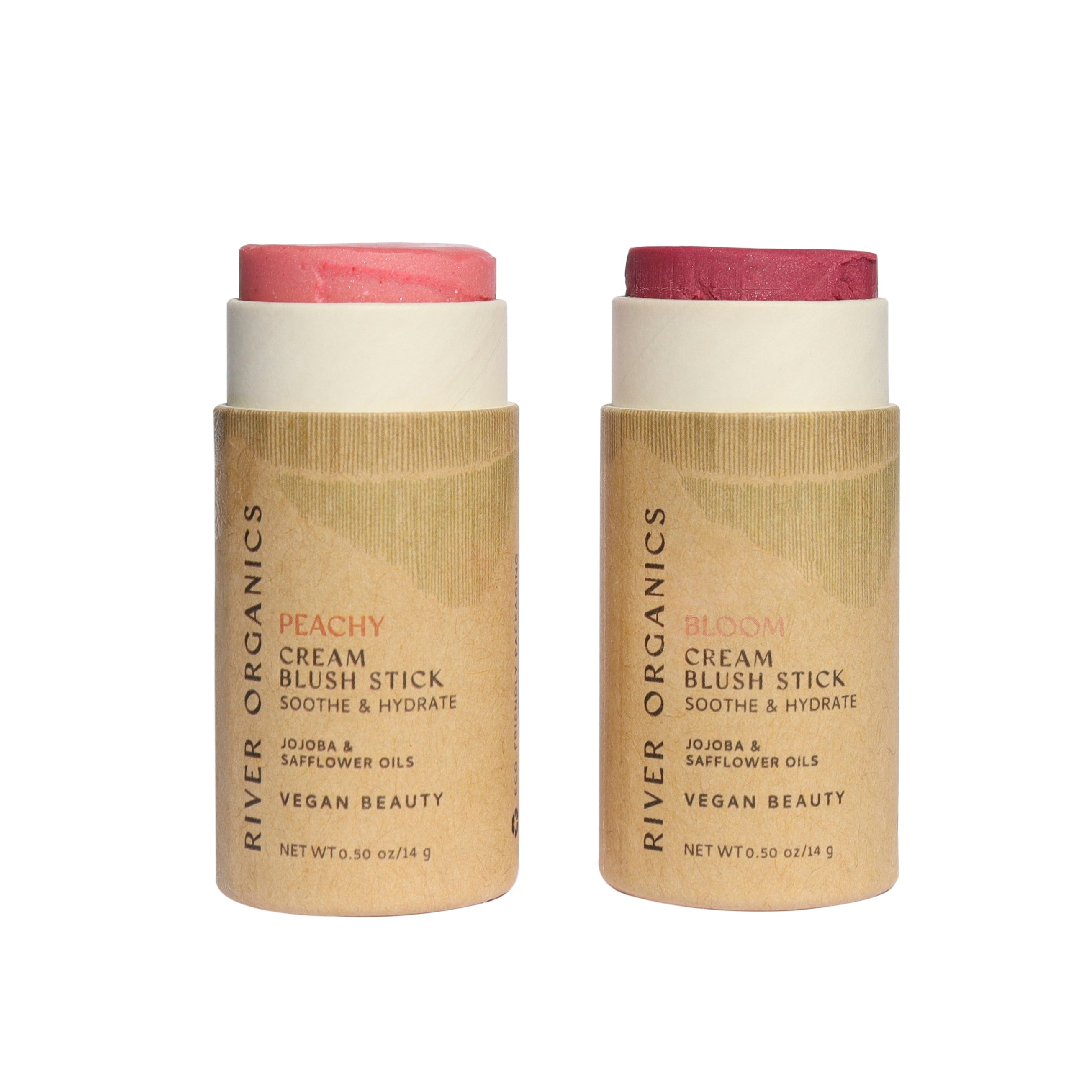 Organic Cream Blush Set of 2 | Multi-Use Color Sticks