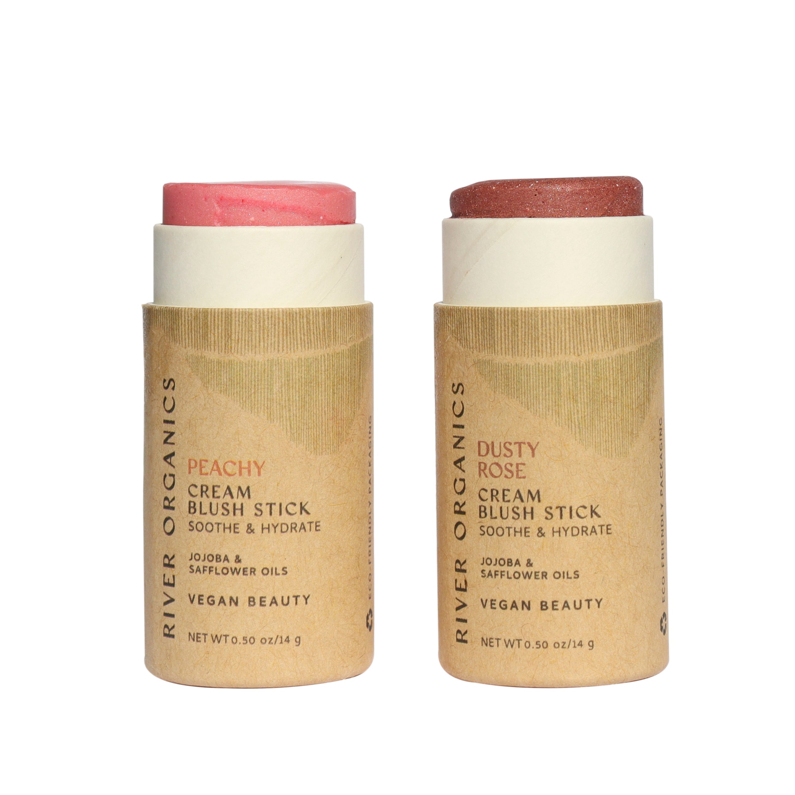 Organic Cream Blush Set of 2 | Multi-Use Color Sticks