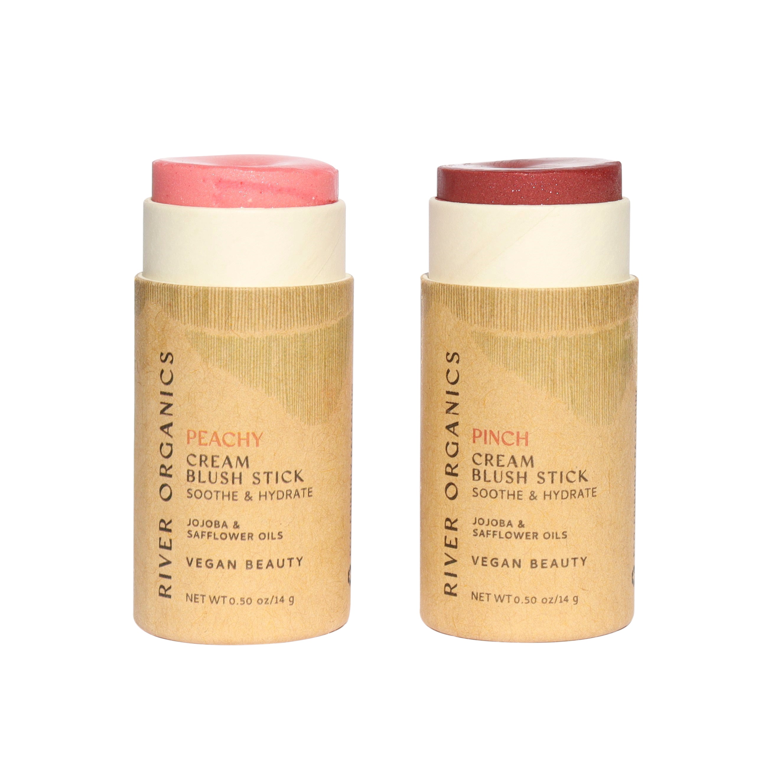 Organic Cream Blush Set of 2 | Multi-Use Color Sticks
