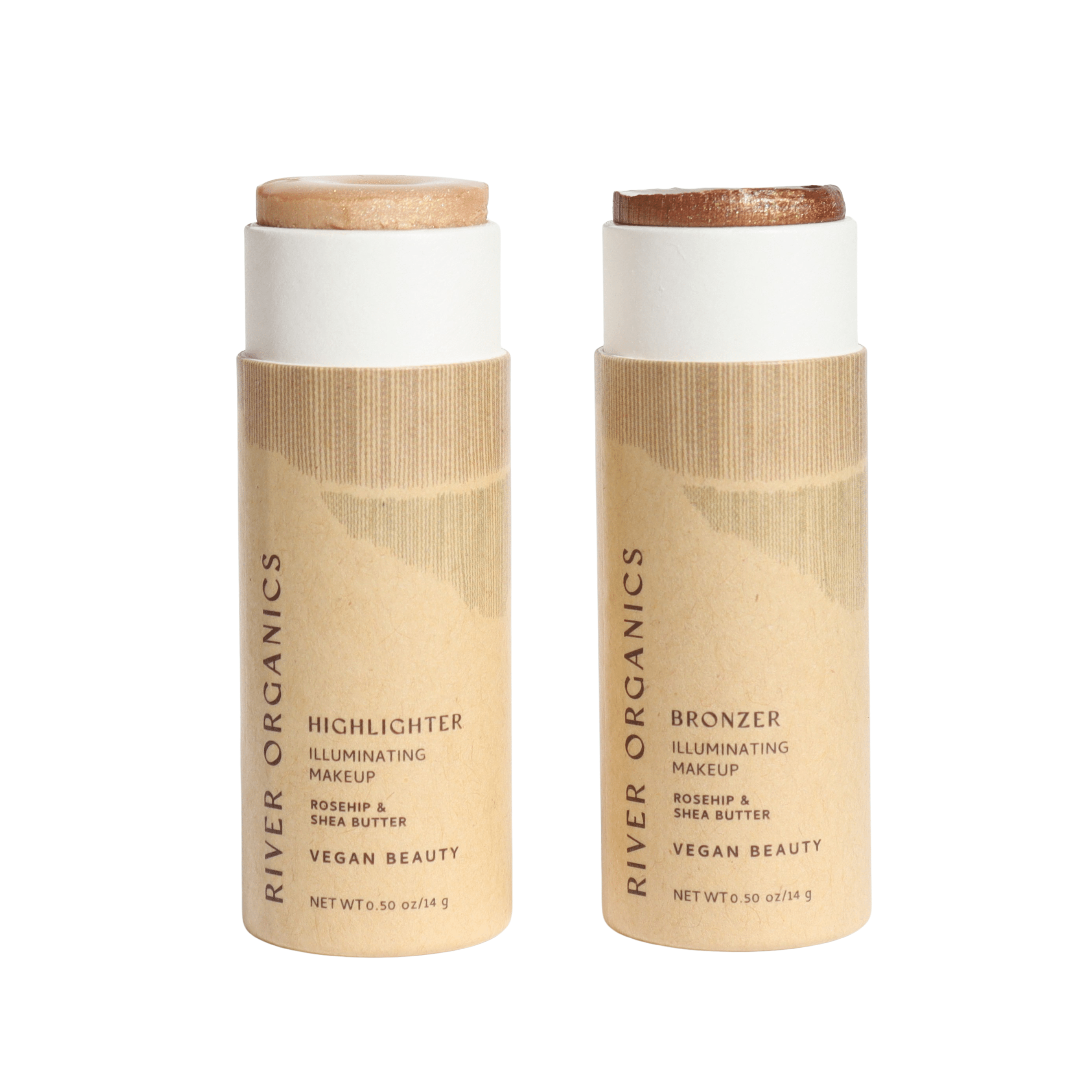 Organic Highlighter and Bronzer Set of 2 or 3 – Natural, Radiant Glow