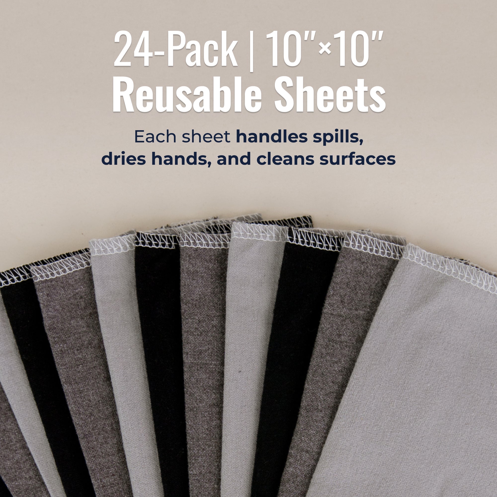 Reusable Paper Towels - 100% Organic Cotton