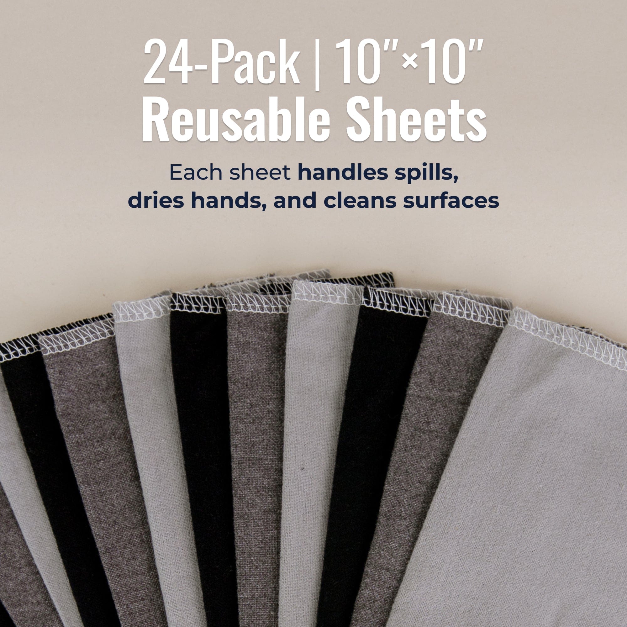 Reusable Paper Towels - 100% Organic Cotton