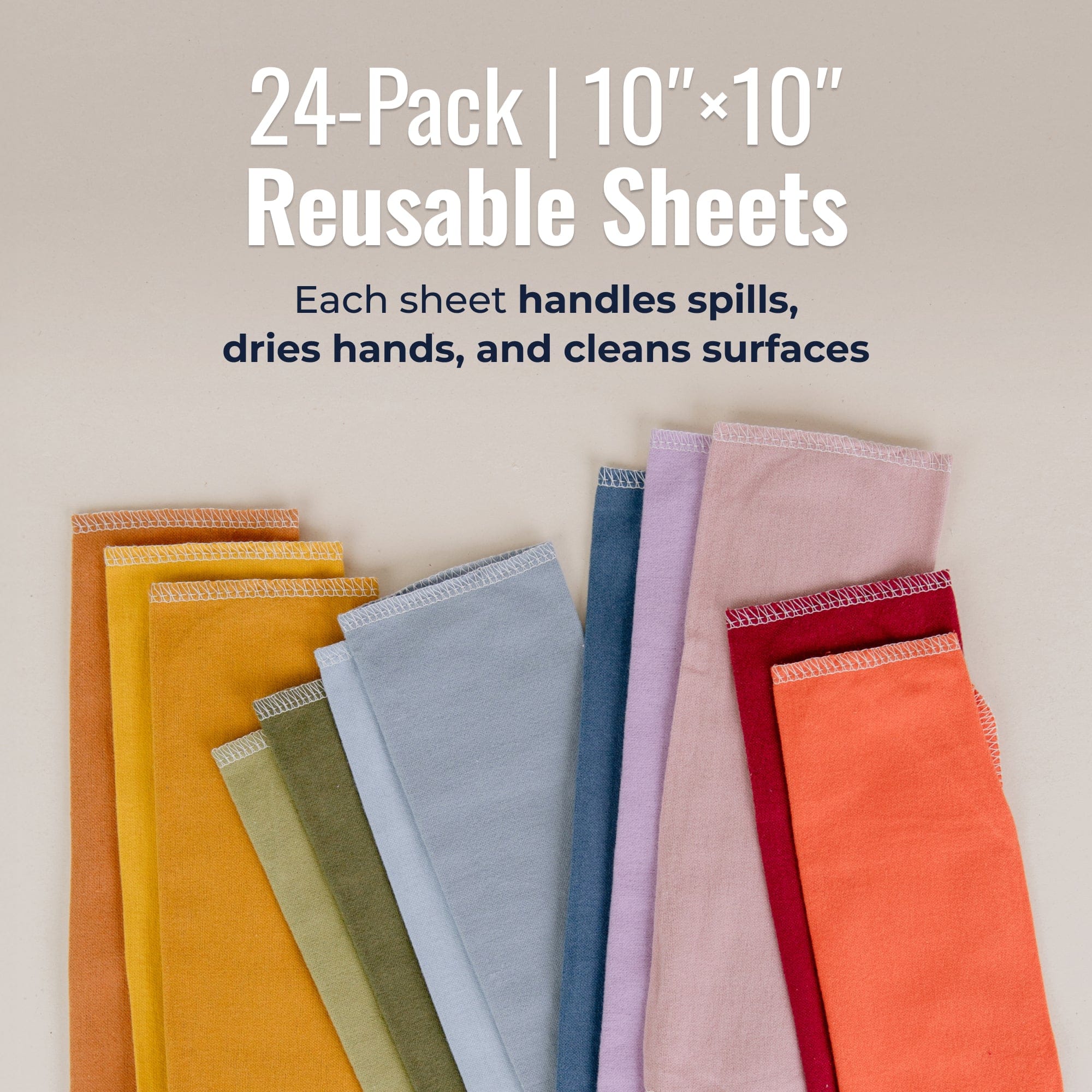 Reusable Paper Towels - 100% Organic Cotton
