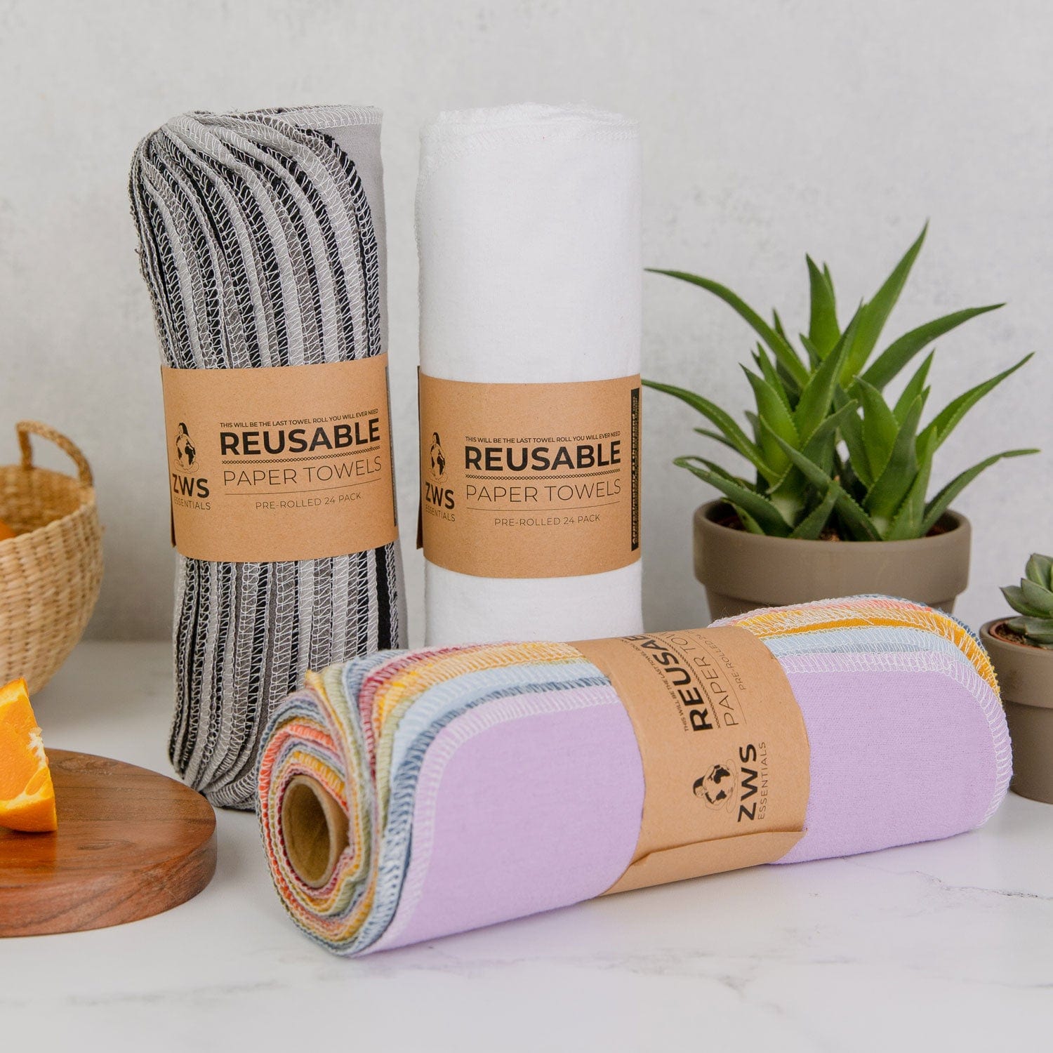Reusable Paper Towels - 100% Organic Cotton