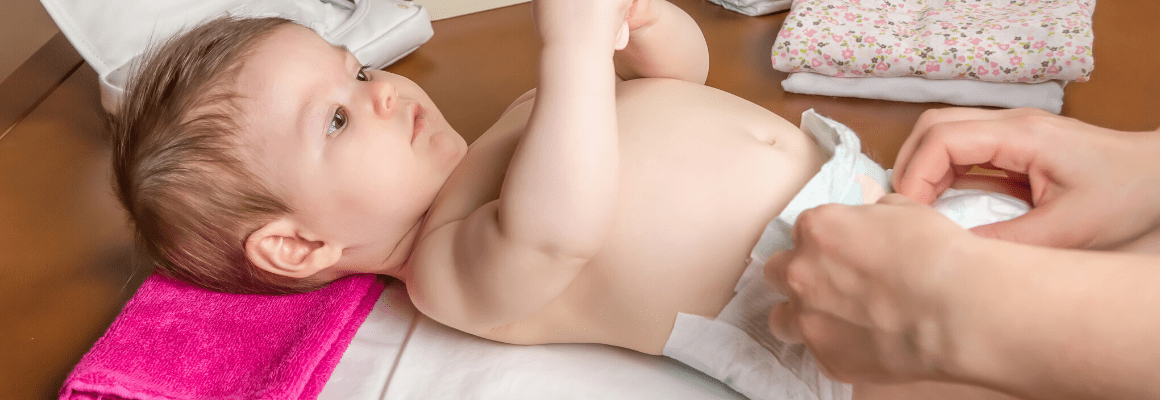 changing baby's diaper
