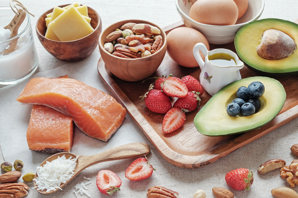 avocado, salmon, nuts, strawberries and other anti-inflammatory foods