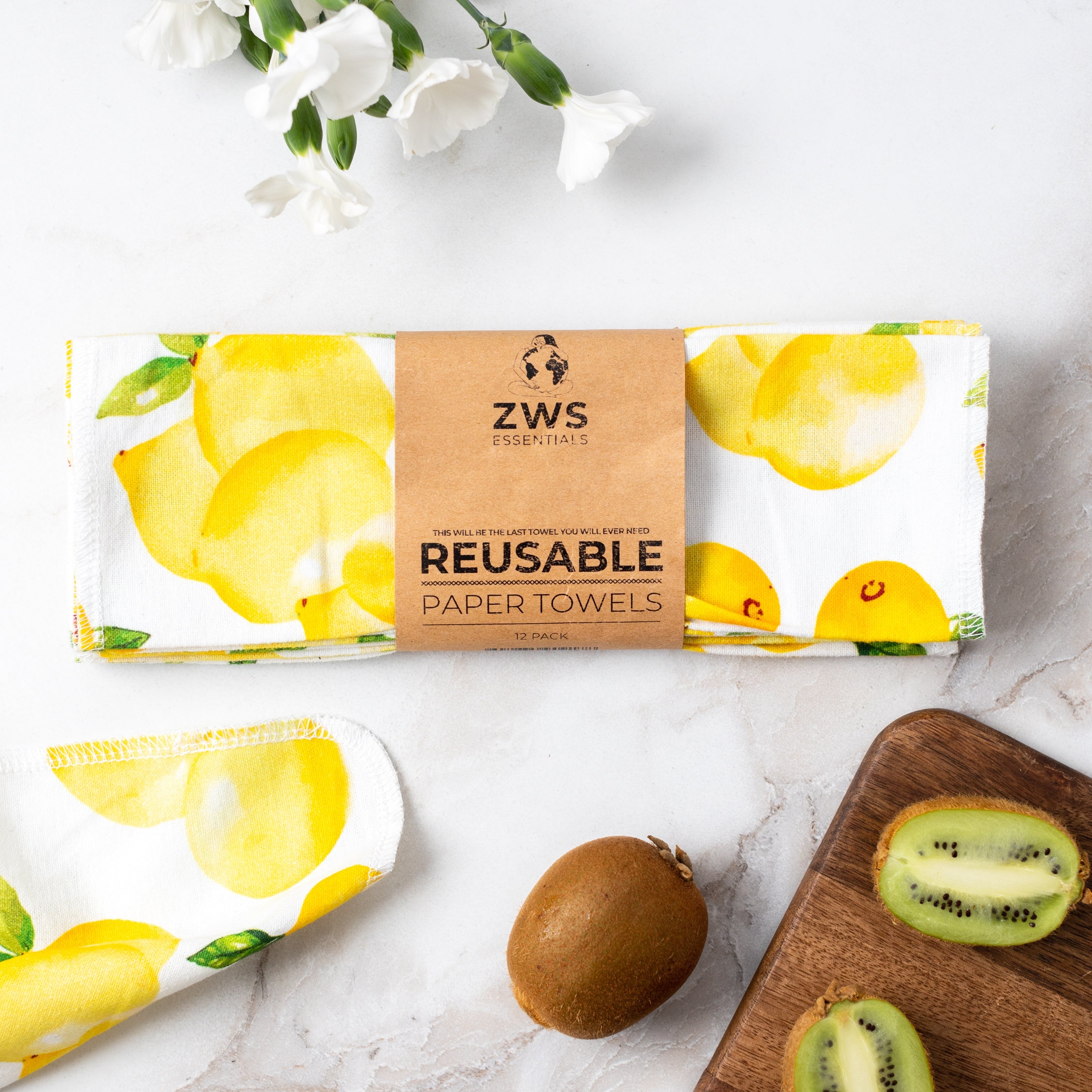 Reusable Paper Towels - 100% Organic Cotton