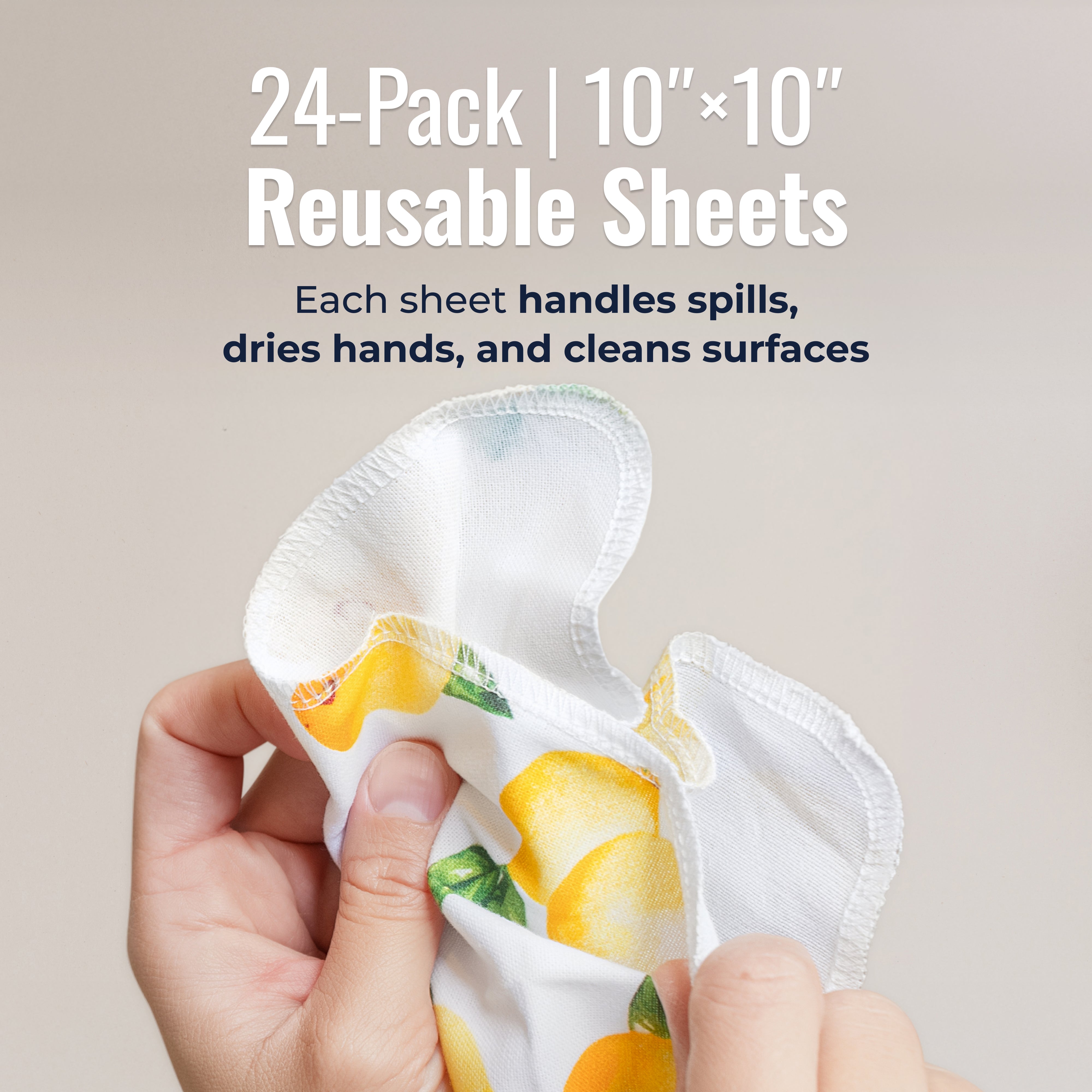 Reusable Paper Towels - 100% Organic Cotton