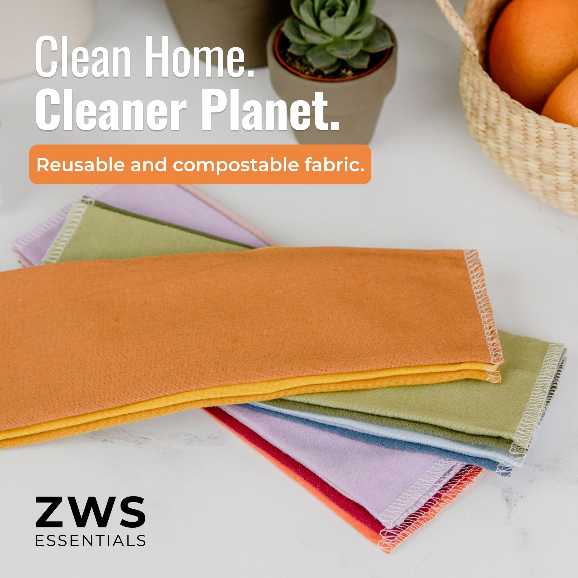 Reusable Paper Towels - 100% Organic Cotton
