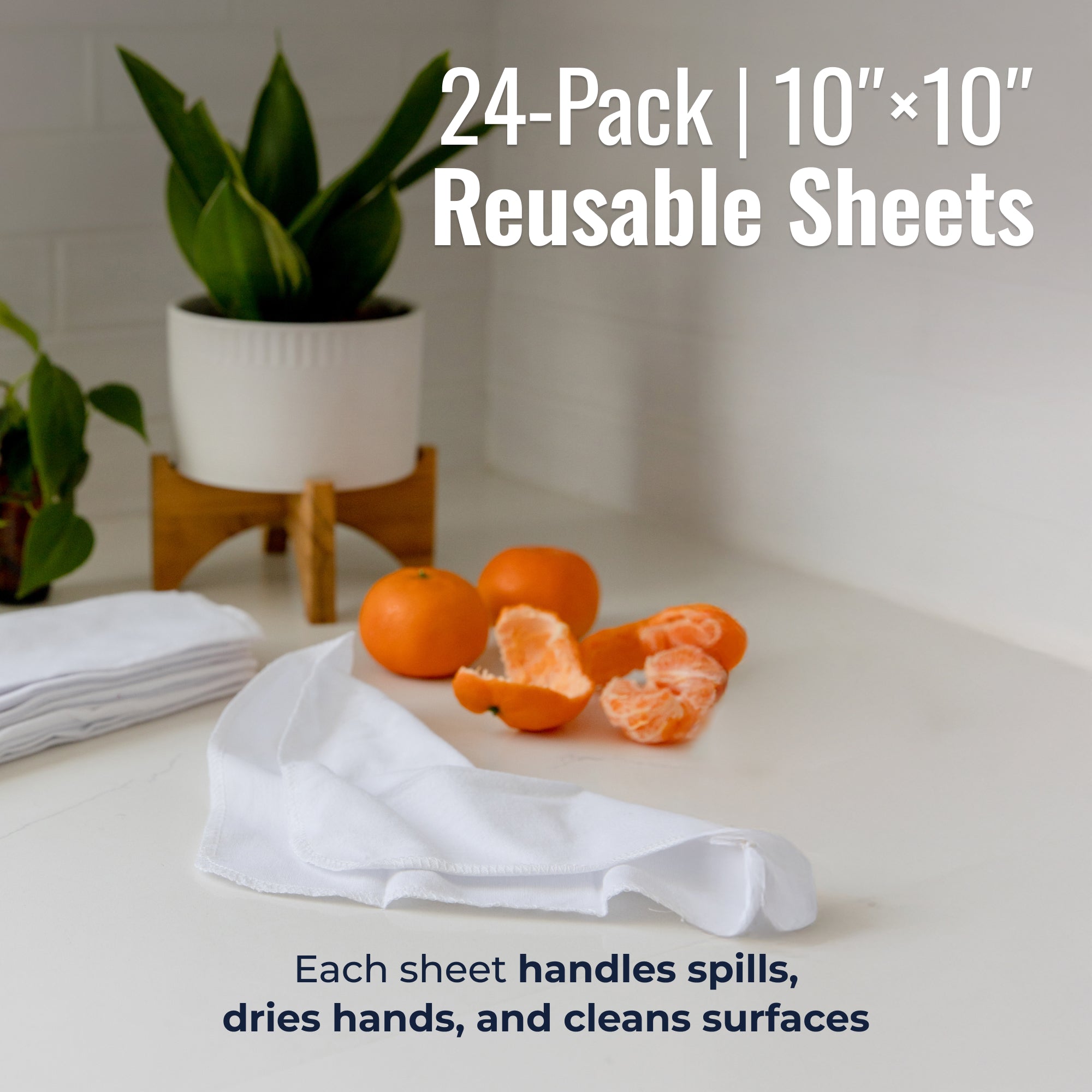 Reusable Paper Towels - 100% Organic Cotton