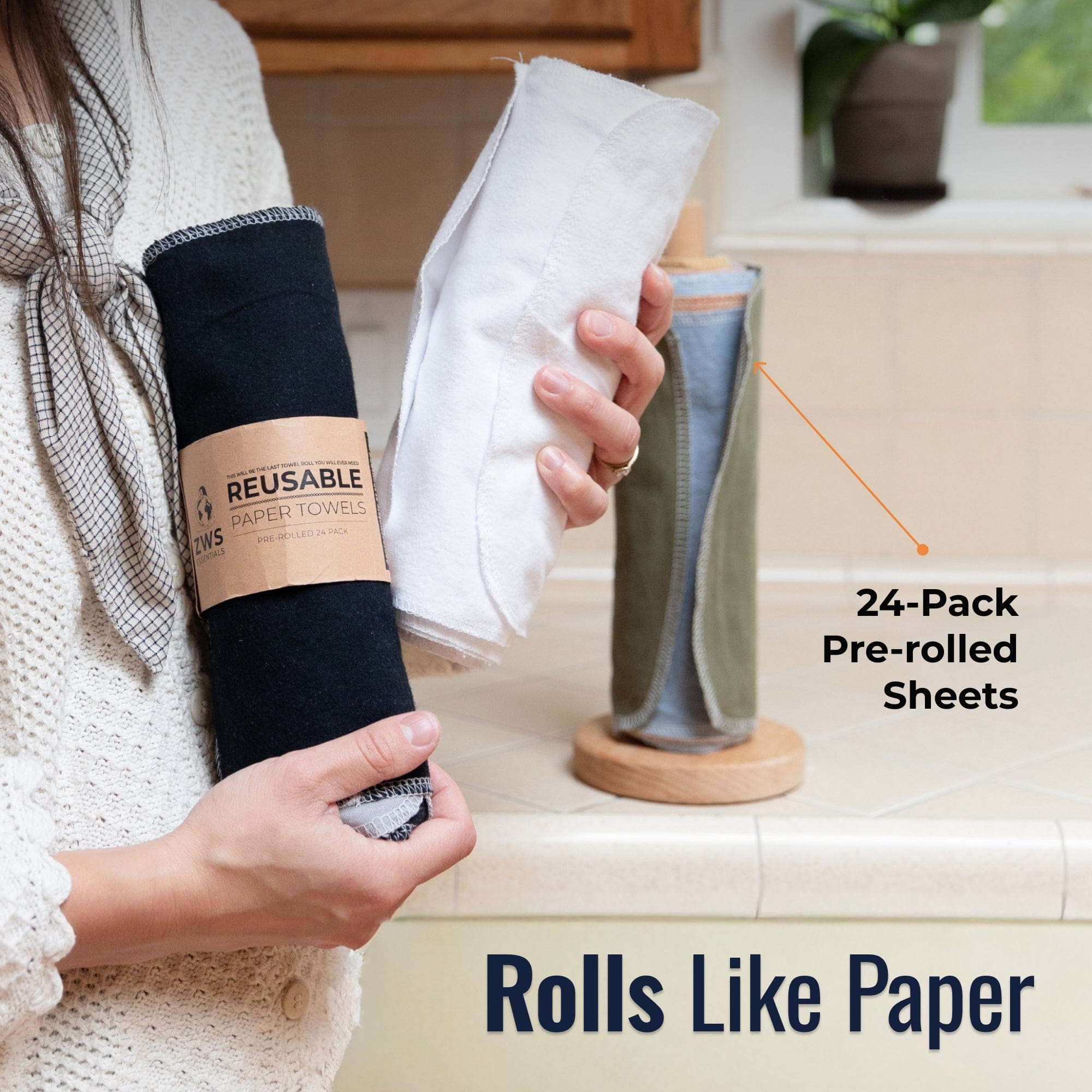 Reusable Paper Towels - 100% Organic Cotton