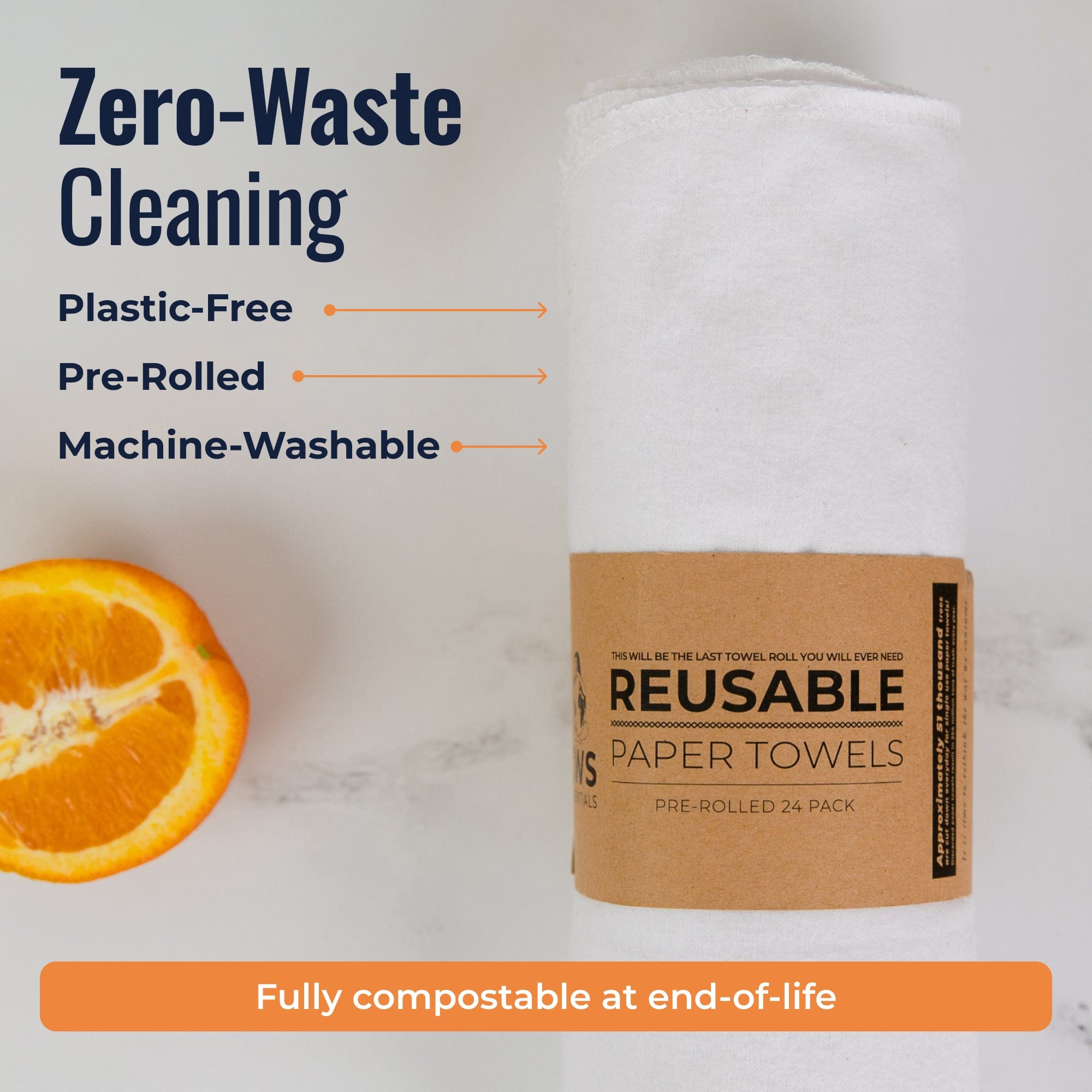 Reusable Paper Towels - 100% Organic Cotton
