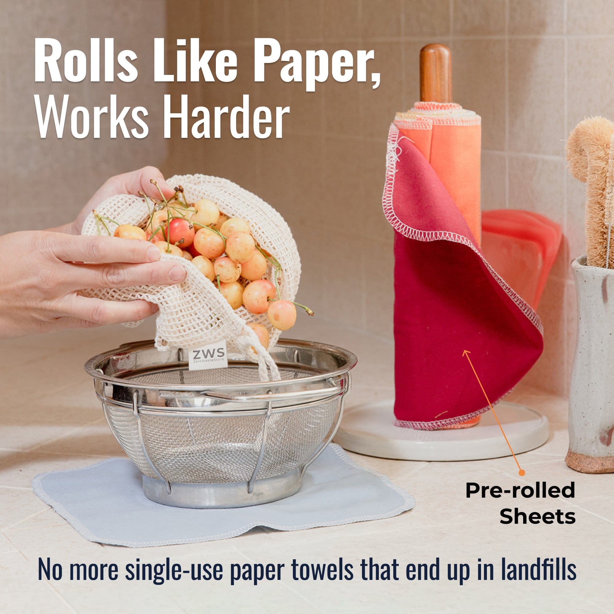 Reusable Paper Towels - 100% Organic Cotton