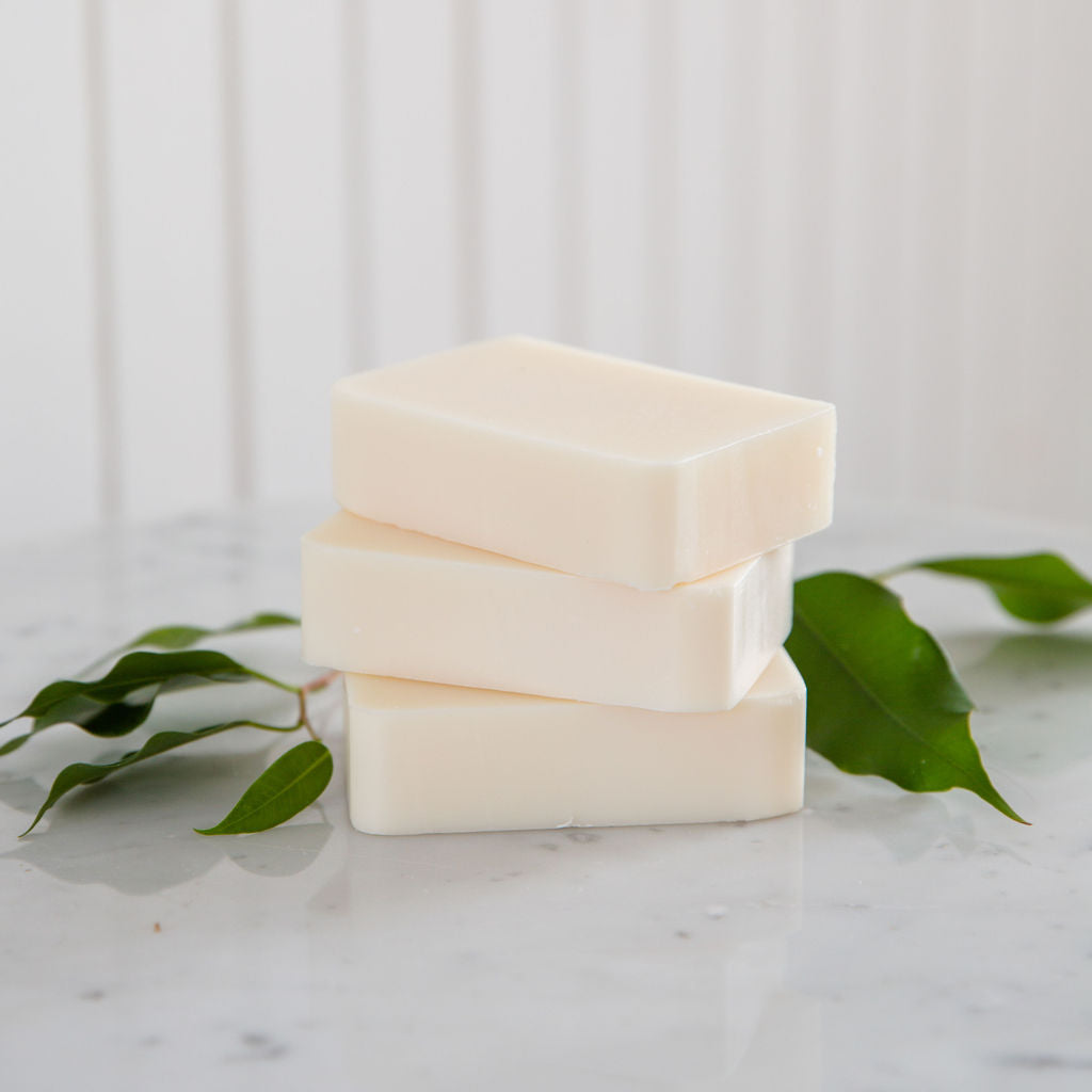 Best Natural Soap for Eczema - lifestyle stacked soap